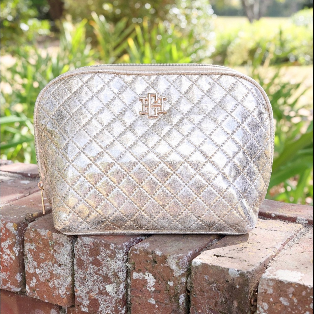 Caroline Hill Capri Champagne Pop Large Makeup  Pouch